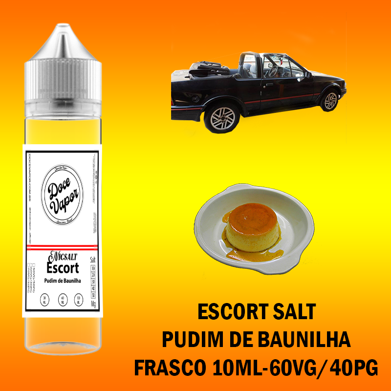 ESCORT SALT - Pudim de Baunilha - 10ml 60vg/40pg