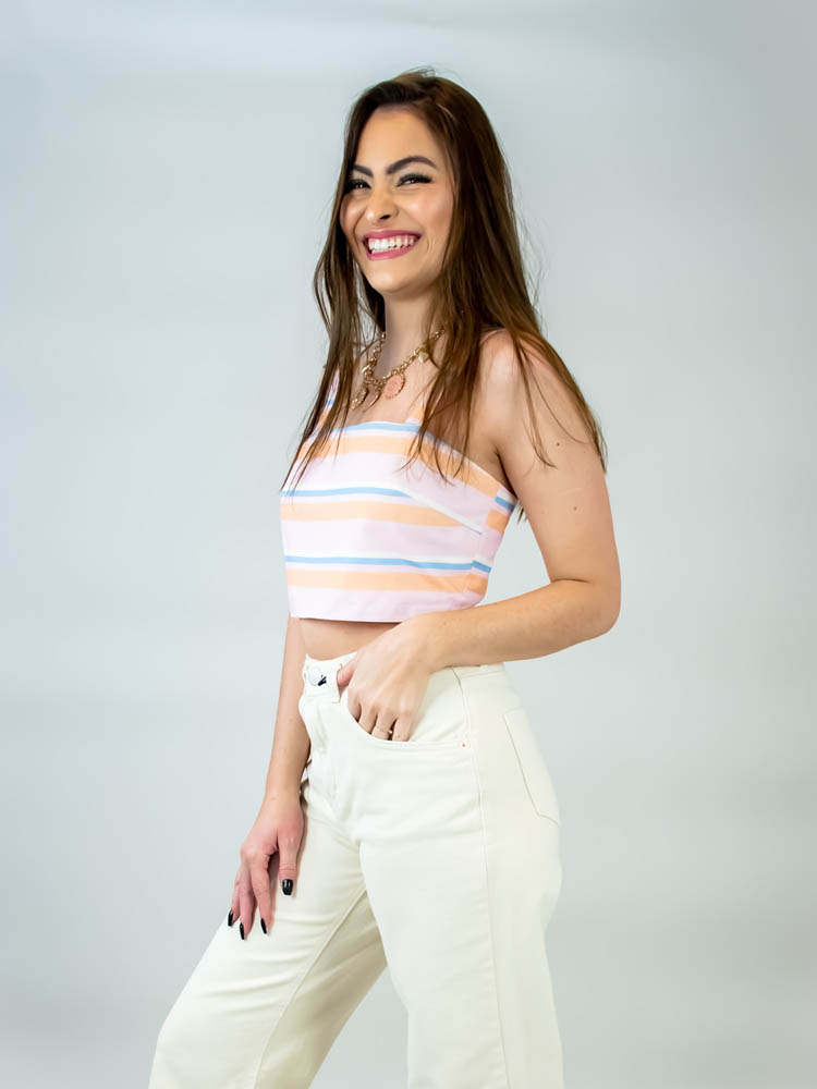 Cropped Listra Color Coral