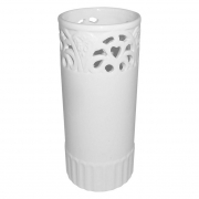 Vaso Branco Cilíndrico Resinado Para Sublimação em Cerâmica 20A X 8,6L CM