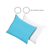 Almochaveiro Branco / Azul Claro para Sublimação 6 x 6cm