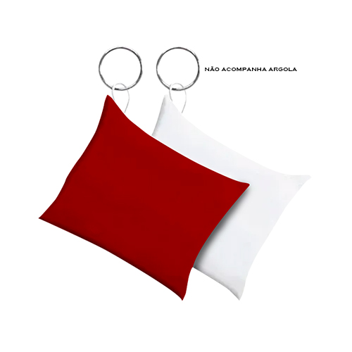 Almochaveiro Branco / Vermelho para Sublimação 6 x 6cm  - ALFANETI COMERCIO DE MIDIAS E SUBLIMAÇÃO LTDA-ME