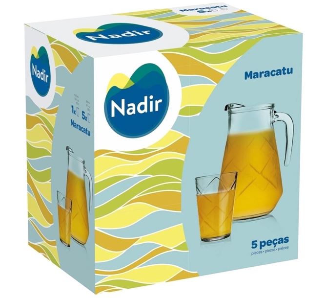 Kit Maracatu 1 Jarra com 4 copos Nadir Figueiredo