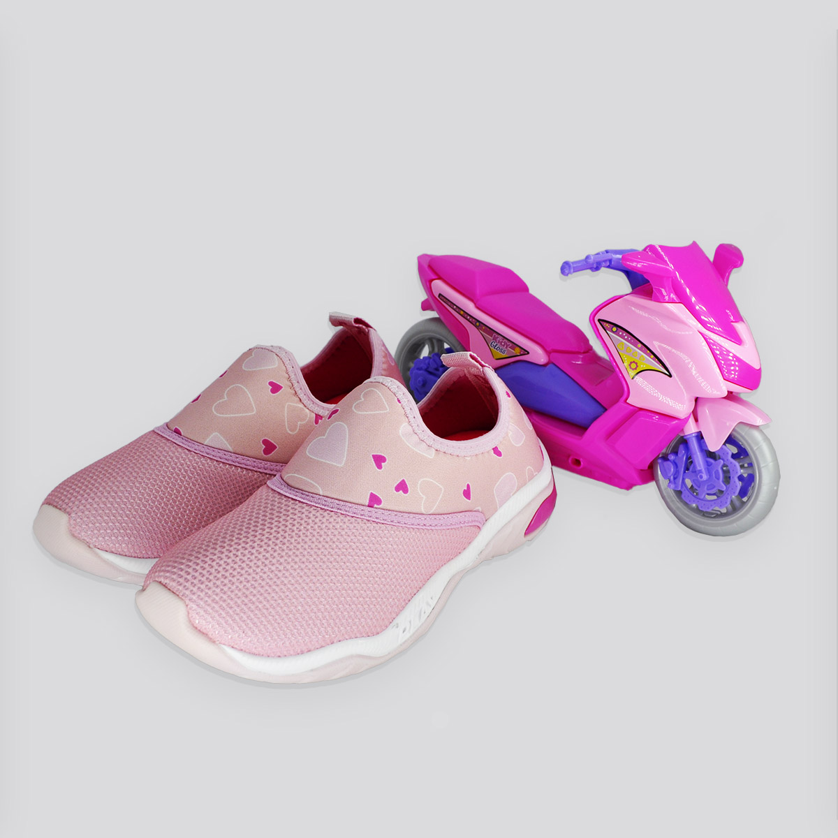 Tênis Infantil KIdy Paly Com Moto  Rosa/Pink/Lilás