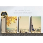 3 Quadros Canvas Cidade Paris Torre Eiffel