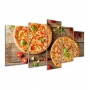 Quadro 5 Peças Mosaico Tempero Pizza 03