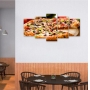 Quadro 5 Peças Mosaico Tempero Pizza 04