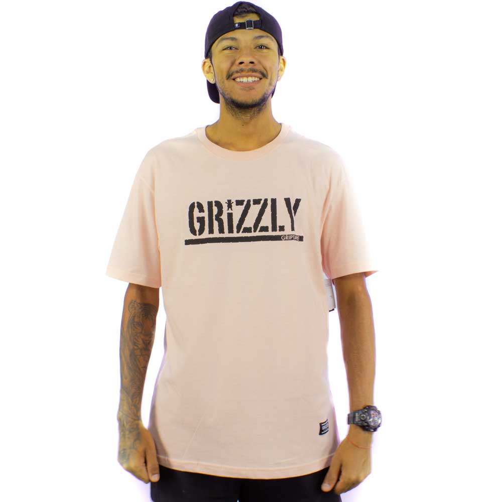 Camiseta Grizzly Og Stamp Tee Rosa