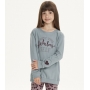 Pijama manga longa com legging - Infantil Feminino - 67510 - Foto 0