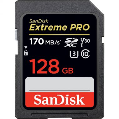 CARTÃO DE MEMÓRIA SANDISK 128GB EXTREME PRO SDHC - 170MB/S 