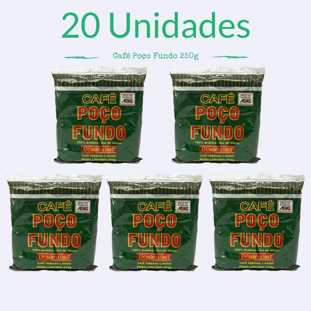 20 Unidades<br />Café Poço Fundo 250g<br />(Total - 5kg)