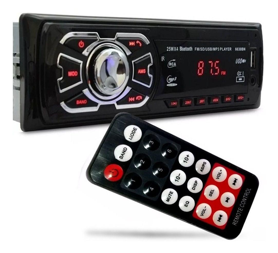 RADIO FIRSTOPTION 6630BN FM/USB/SD/AUX/BLUETOOTH C/ CONTROLE