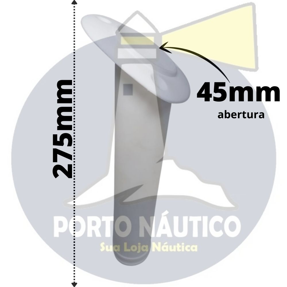 Kit 2 Porta Caniço Vara Em Nylon Branco 30 Graus Barco