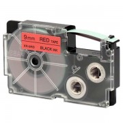 Fita Rotuladora Casio Xr-9Rd1 9mm Preto no Vermelho para Etiquetadora Kl
