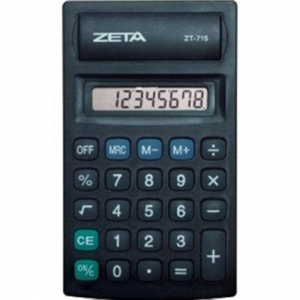 Calculadora de Bolso Zeta Zt-715 8 Díg Funciona com Pilha Aa