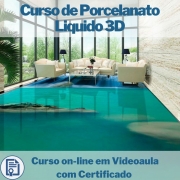 Curso on-line em videoaula de Porcelanato Liquido 3D com Certificado