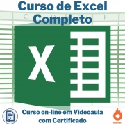 Curso on-line em videoaula de Excel Completo com Certificado