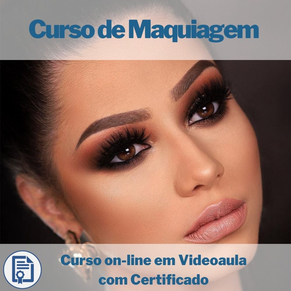 Curso on-line em videoaula de Maquiagem com Certificado  - Aprova Cursos