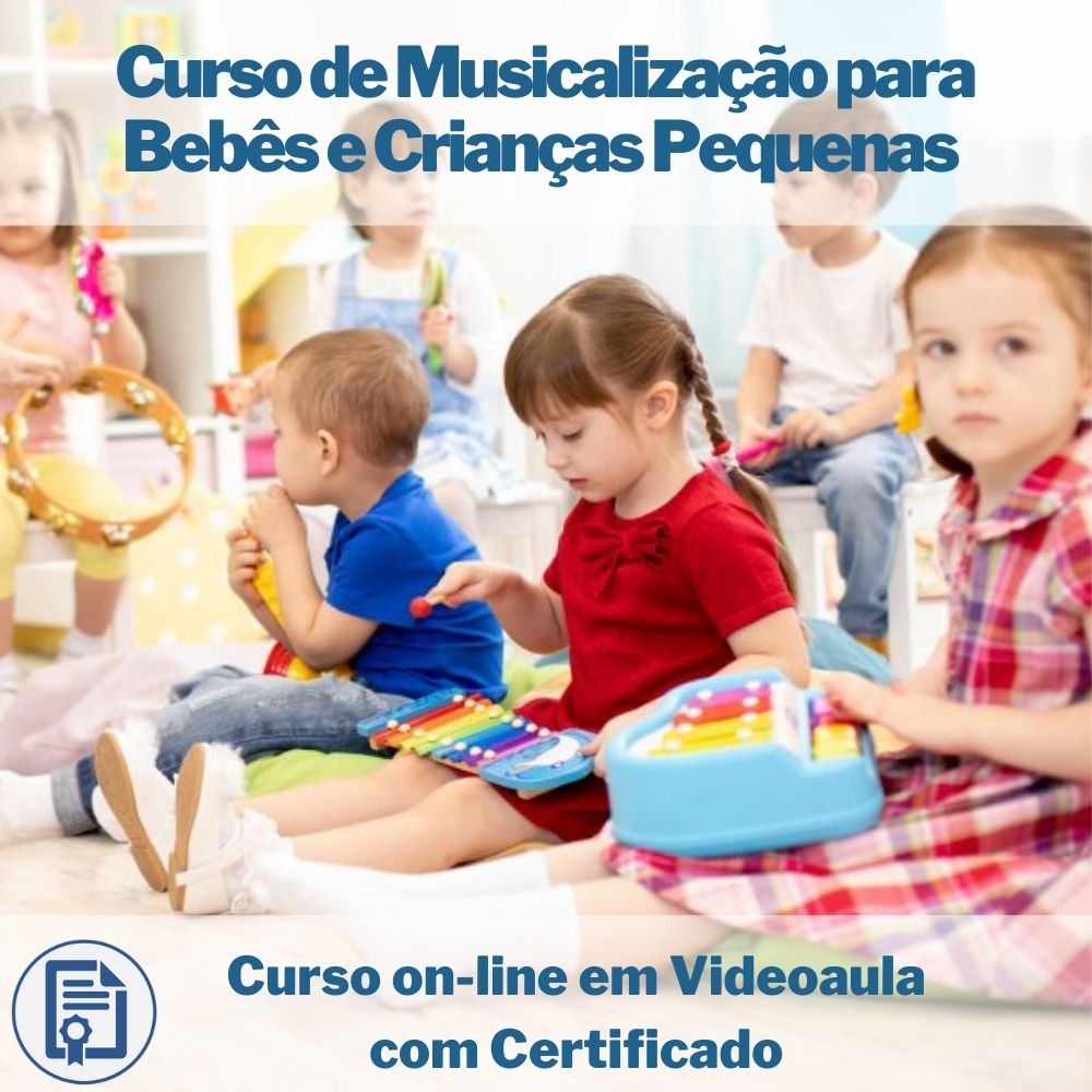 Curso on-line em videoaula de Musicalização para Bebês e Crianças Pequenas com Certificado