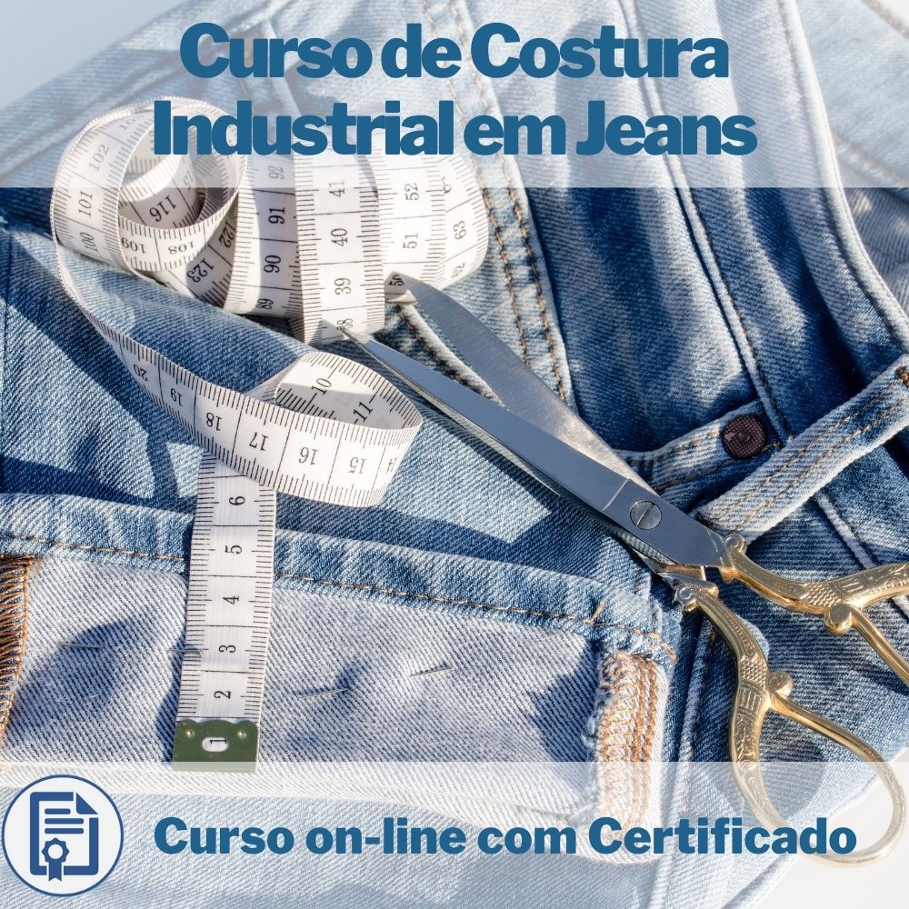 Curso Online de Costura Industrial em Jeans com Certificado