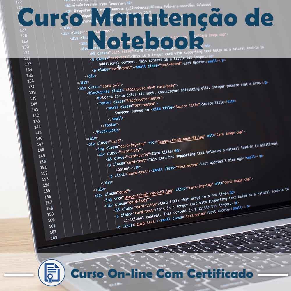 Curso Online básico de Manutenção de Notebook com Certificado