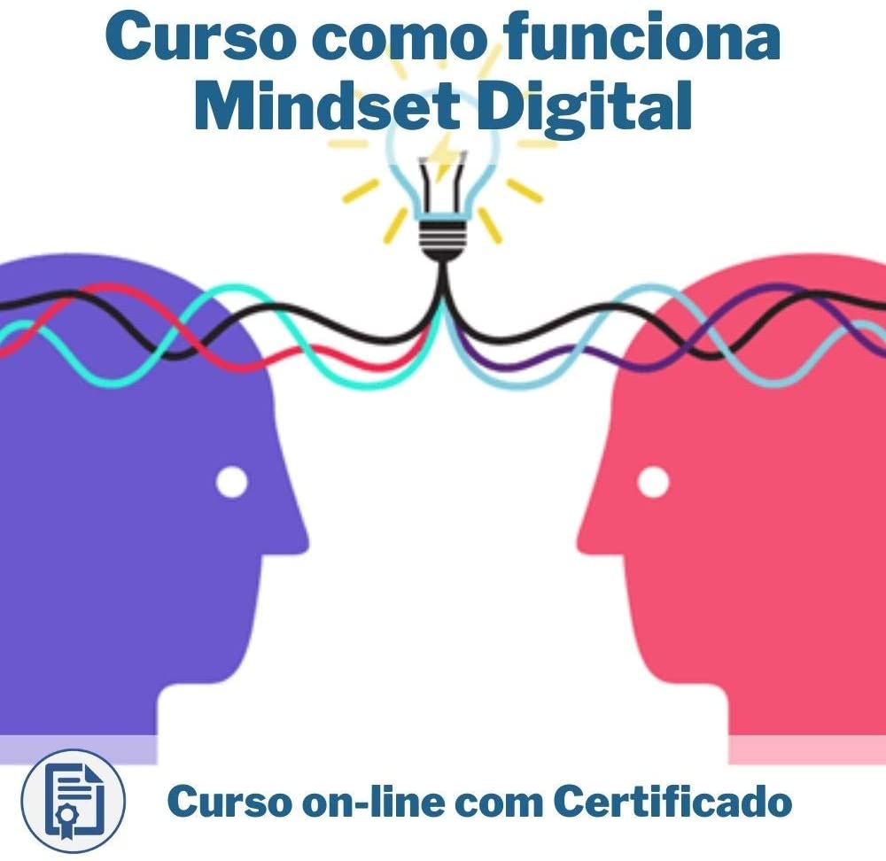 Curso Online em videoaula de como funciona Mindset Digital com Certificado