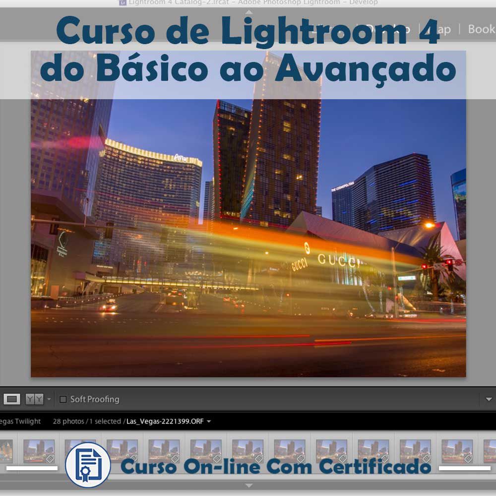 Curso Online em videoaula do básico ao avançado de Lightroom 4  com Certificado