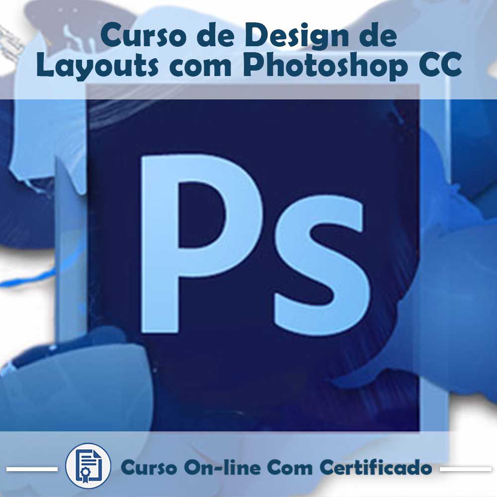 Curso online em videoaula sobre Design de Layouts com Photoshop CC com Certificado