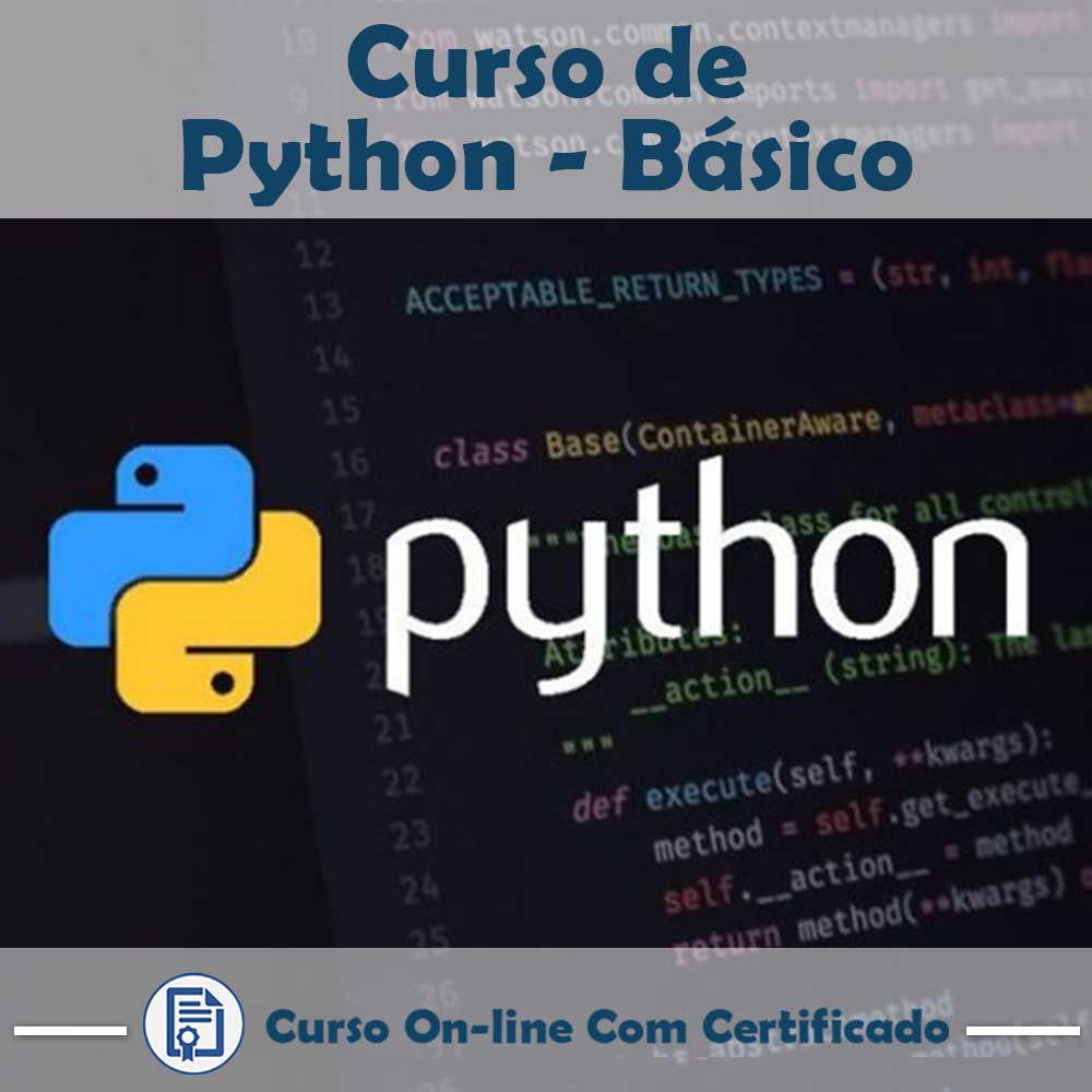 Curso online em videoaula sobre Python Básico com Certificado