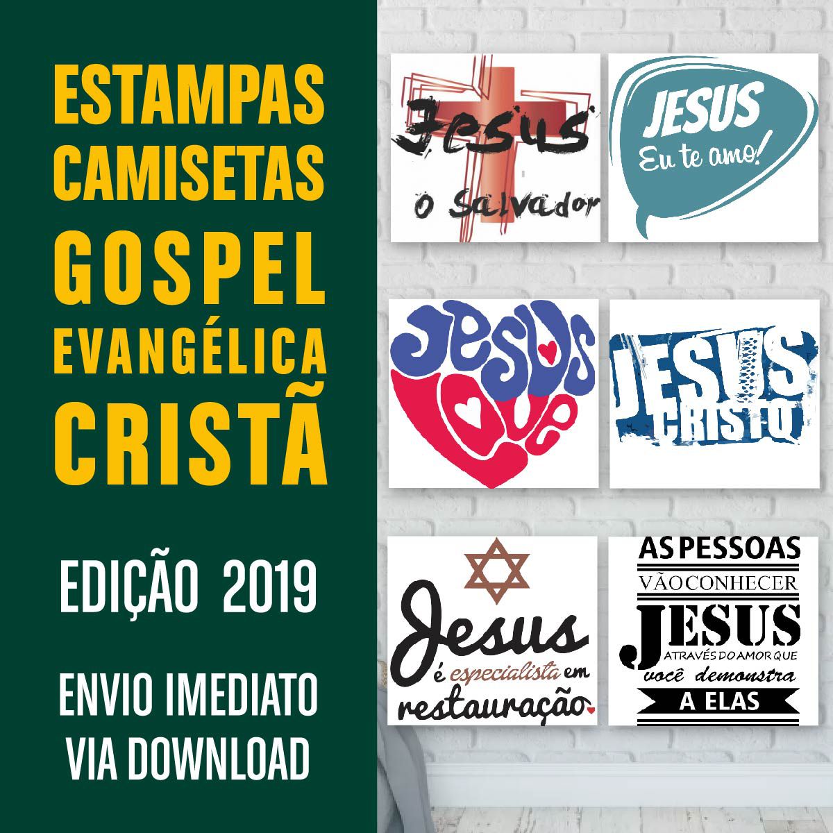 Estampas Gospel Evangélica Cristã Camisetas