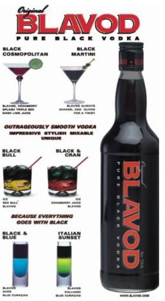 Original Blavod Pure Black Vodka 1 Litro