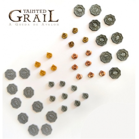 Tainted Grail: Kit de discos e marcadores de metal