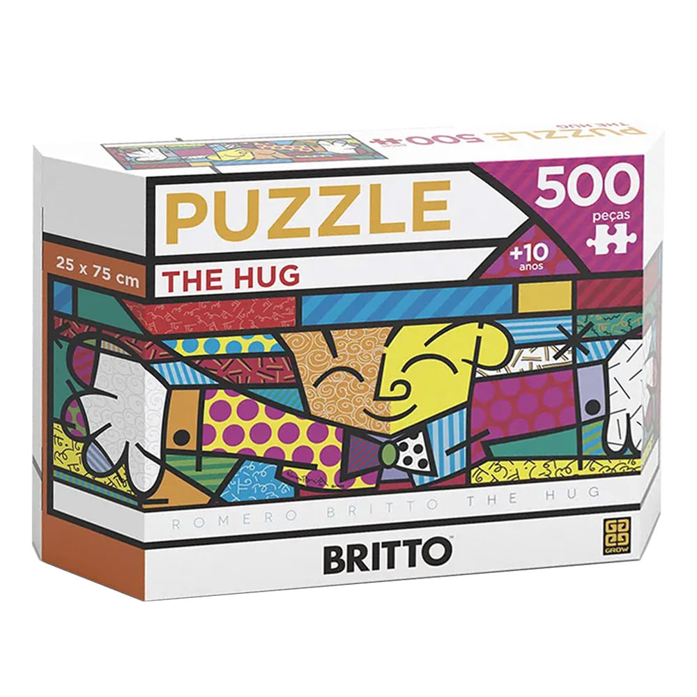 Quebra-cabeça (Puzzle): Panorama do Romero Brito ? The Hug - 500 peças