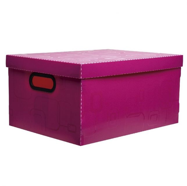 Caixa Organizadora Grande Rosa Pink - Dello 26,04 litros