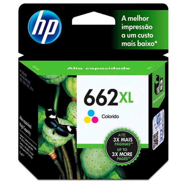 Cartucho de Tinta HP Colorido Original HP 662 XL  Color