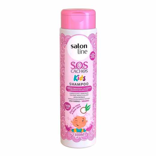 Shampoo SOS Cachos Kids Óleo de Coco e Aloe Vera Salon Line 300ml