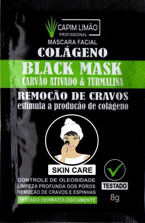 Máscara Facial Sachê 8g Black Mask Capim Limão