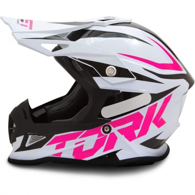 Capacete Pro Tork  Cross Fast 788 Branco e Pink 56 S