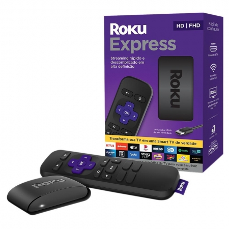 Roku Express - Streaming Player Full Hd. Transforma Sua Tv Em Smart Tv