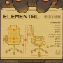 Cadeira Gamer Elements Elemental Nemesis Preta - Foto 2