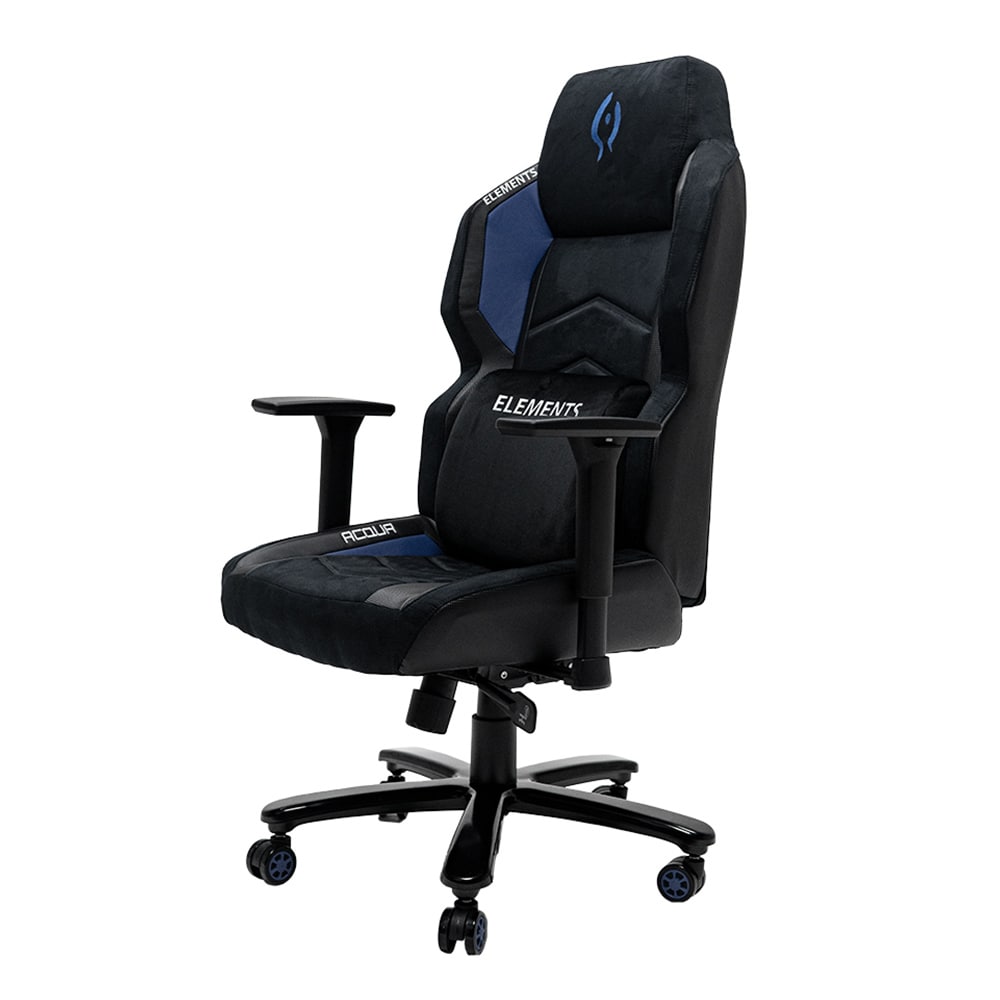 Cadeira Gamer Elements Magna ACQUA, Reclinável, Preta e Azul - Foto 1