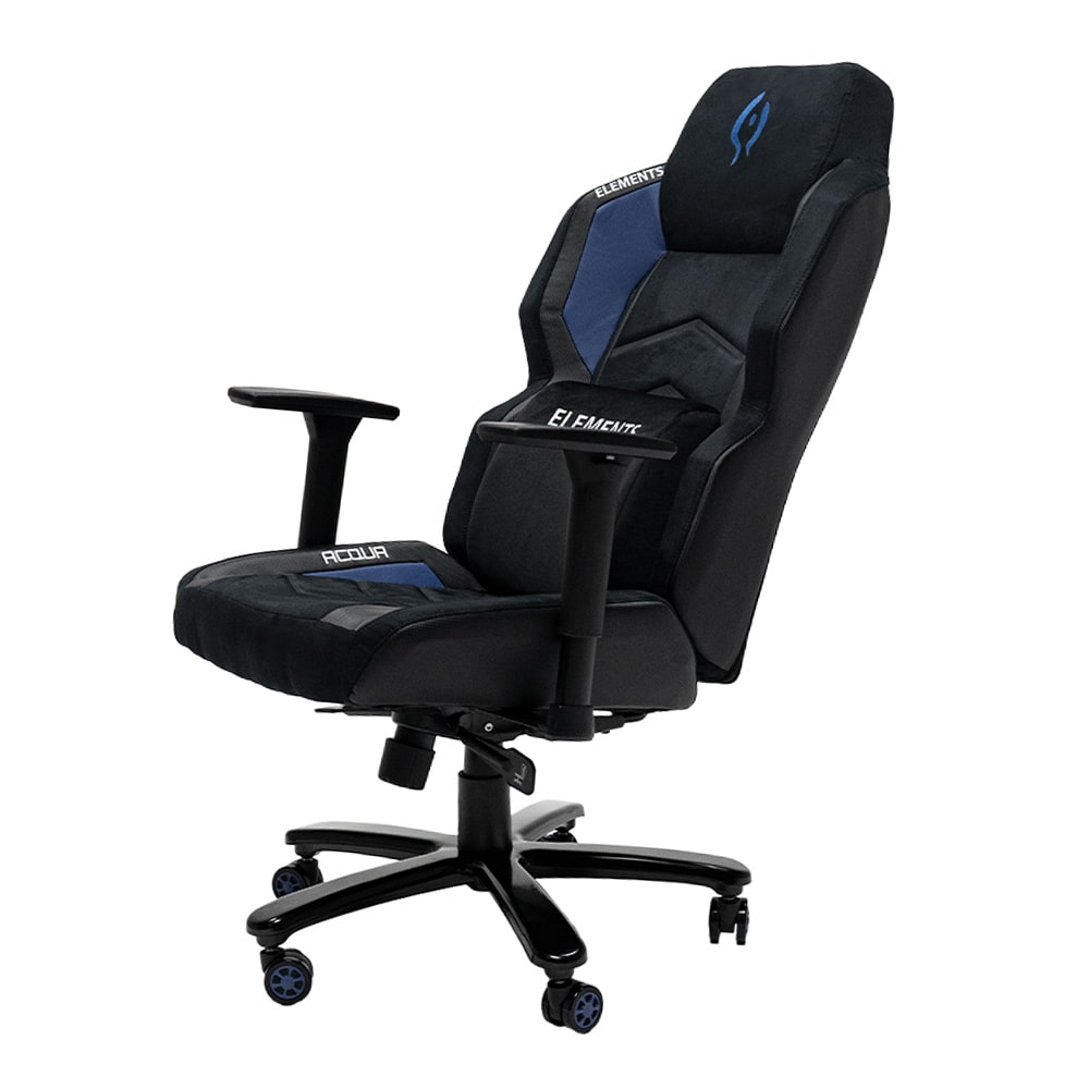 Cadeira Gamer Elements Magna ACQUA, Reclinável, Preta e Azul - Foto 2