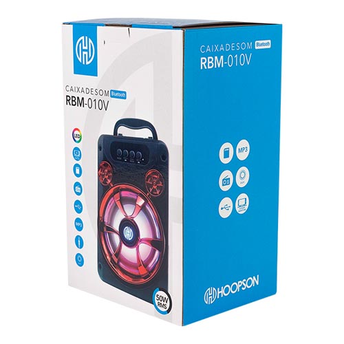 Caixa de Som Hoopson, Bluetooth, Rádio, MP3, 50W - RBM-010V - Foto 1