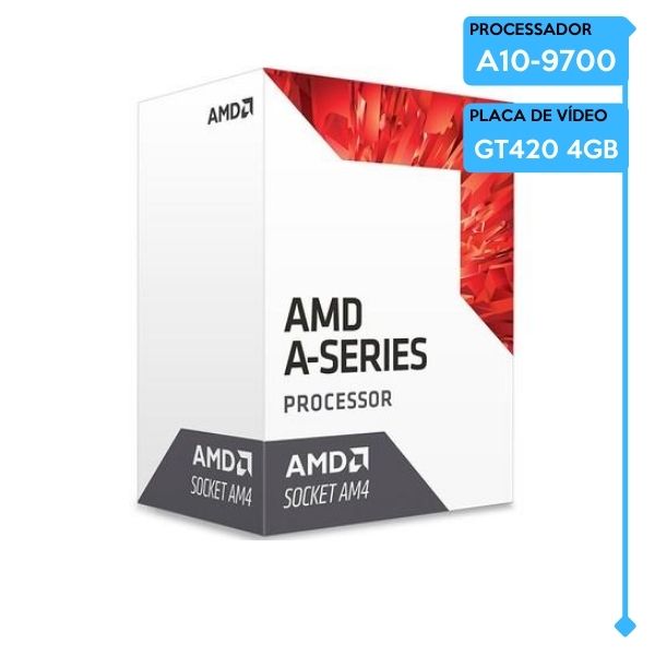 Computador Gamer Low AMD A10-9700, 8GB 2666, SSD 240GB, GT420 4GB, 500W - Foto 3
