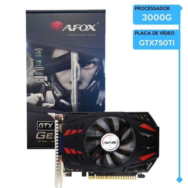 Computador Gamer Low AMD Athlon 3000G, 8GB 2666, SSD 240GB, GTX 750TI 4GB, 600W - Foto 2