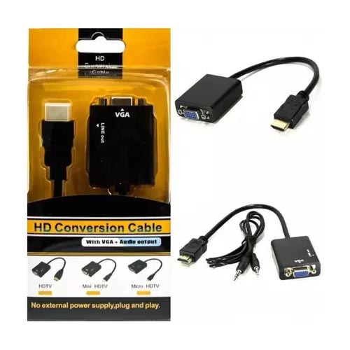 Conversor HDMI/VGA MD9 Adaptador HDMI para VGA + Audio (Conversor) - Foto 1
