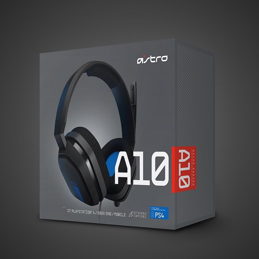 Headset ASTRO Gaming A10 para PlayStation, Nintendo Switch, PC e Xbox - Preto/Azul - 939-001838 - Foto 3