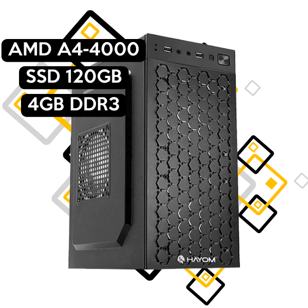 Howk: PC AMD A4-4000, 4GB DDR3, SSD 120GB, Fonte 200W - Foto 0