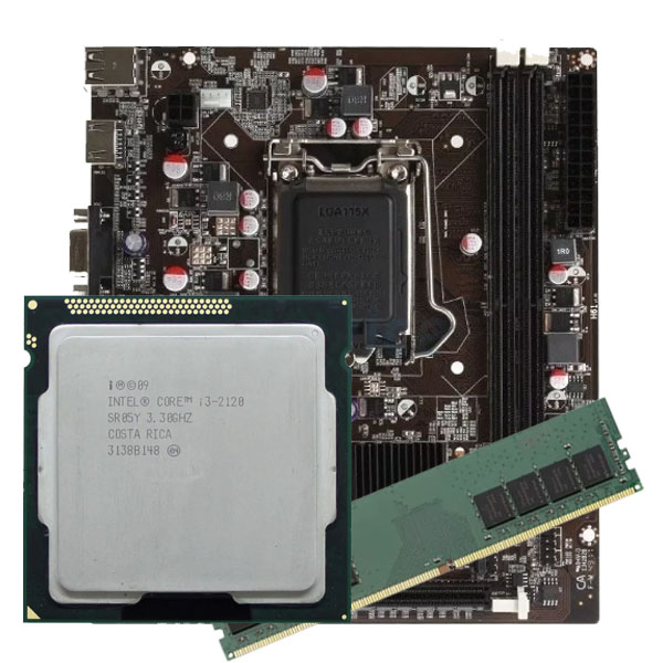 Kit-Upgrade Low Intel i3-2120, Cooler Viti T-Dagger, H61 Afox, 4GB DDR3 1600 - Foto 0