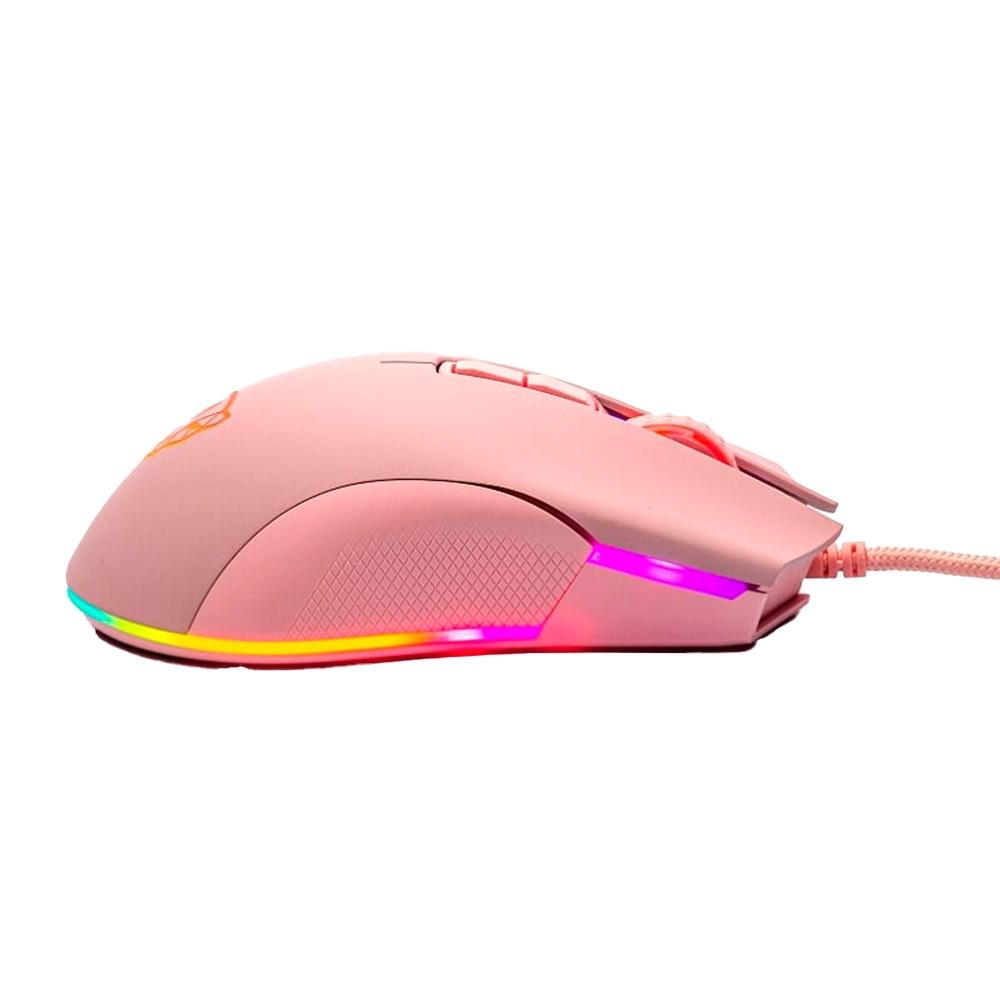 Mouse Gamer Motospeed V70 Essential, RGB, 7 Botões, 6400DPI, Rosa - FMSMS0085RSA - Foto 1