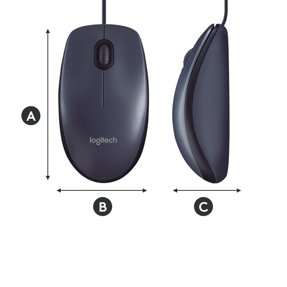 Mouse Óptico USB Preto M90 Logitech - Foto 3